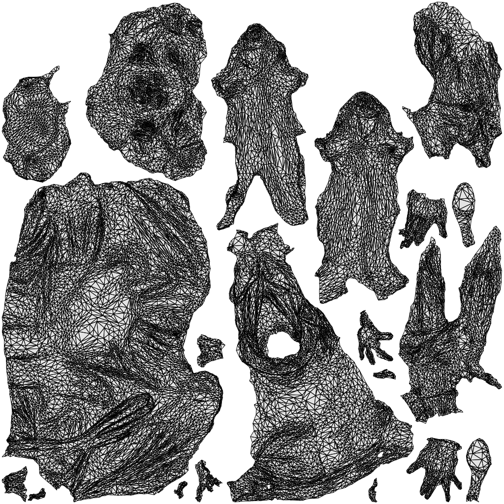 scanned 3D woman casual sitting, photogrammetry people for Enscape and V-Ray, wireframe top-down view