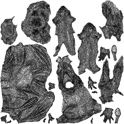 scanned 3D woman casual sitting, photogrammetry people for Enscape and V-Ray, wireframe top-down view
