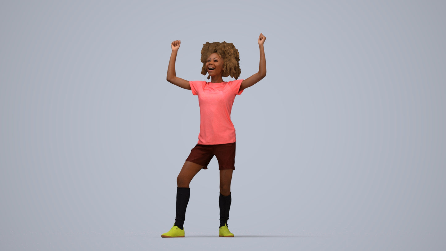 realistic 3D people woman sport, render-ready for V-Ray and Corona, FBX OBJ, top-down view render