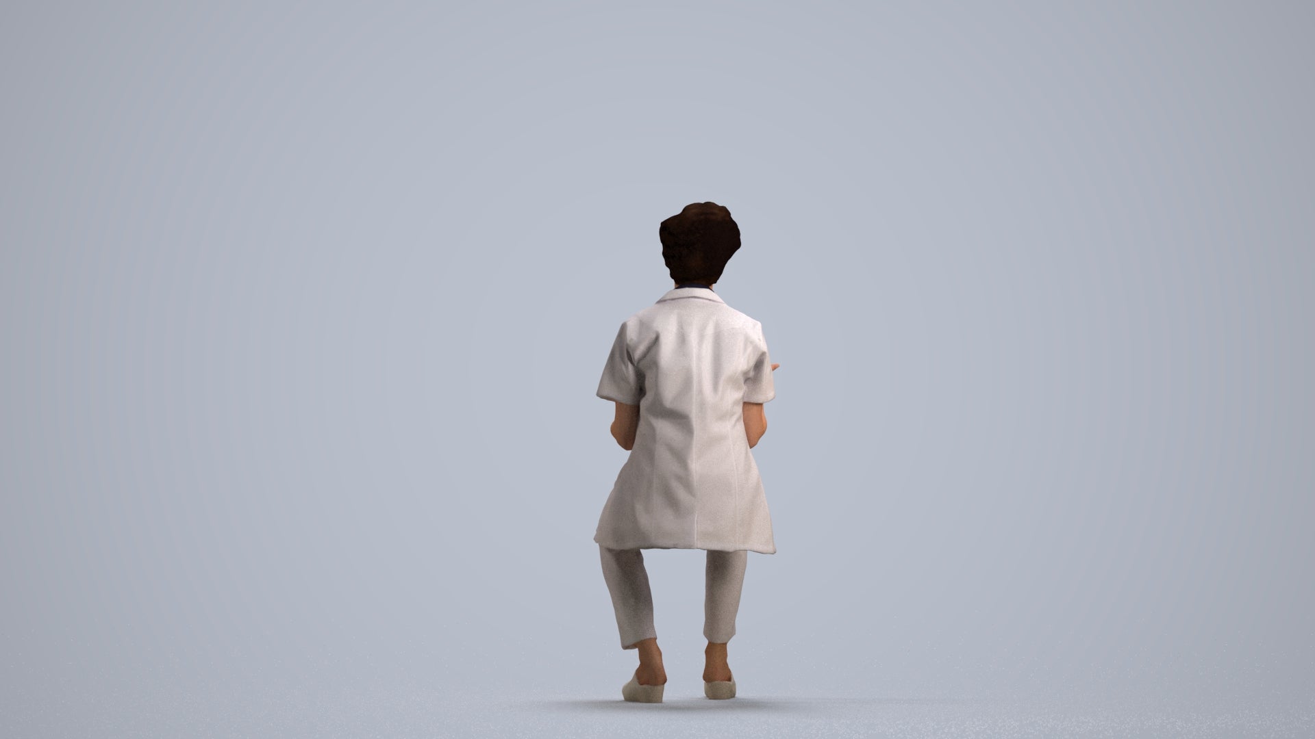 scanned 3D woman medical, photogrammetry people for Enscape and V-Ray, front view render
