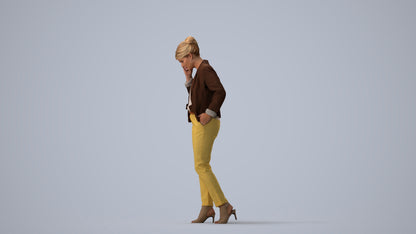 photogrammetry 3D woman business kids, realistic human model archviz FBX, standing pose render