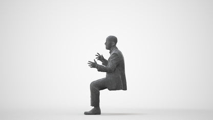3D scanned man business, photorealistic archviz people for Enscape and SketchUp, square thumbnail