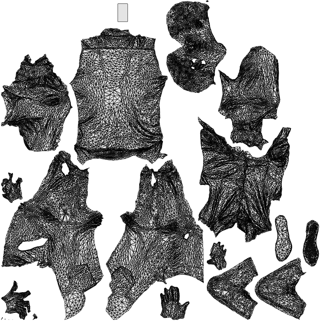 3D scanned man sitting casual, photorealistic archviz people for Enscape and SketchUp, wireframe top-down view