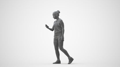 scanned 3D woman sport, photogrammetry people for Enscape and V-Ray, square thumbnail