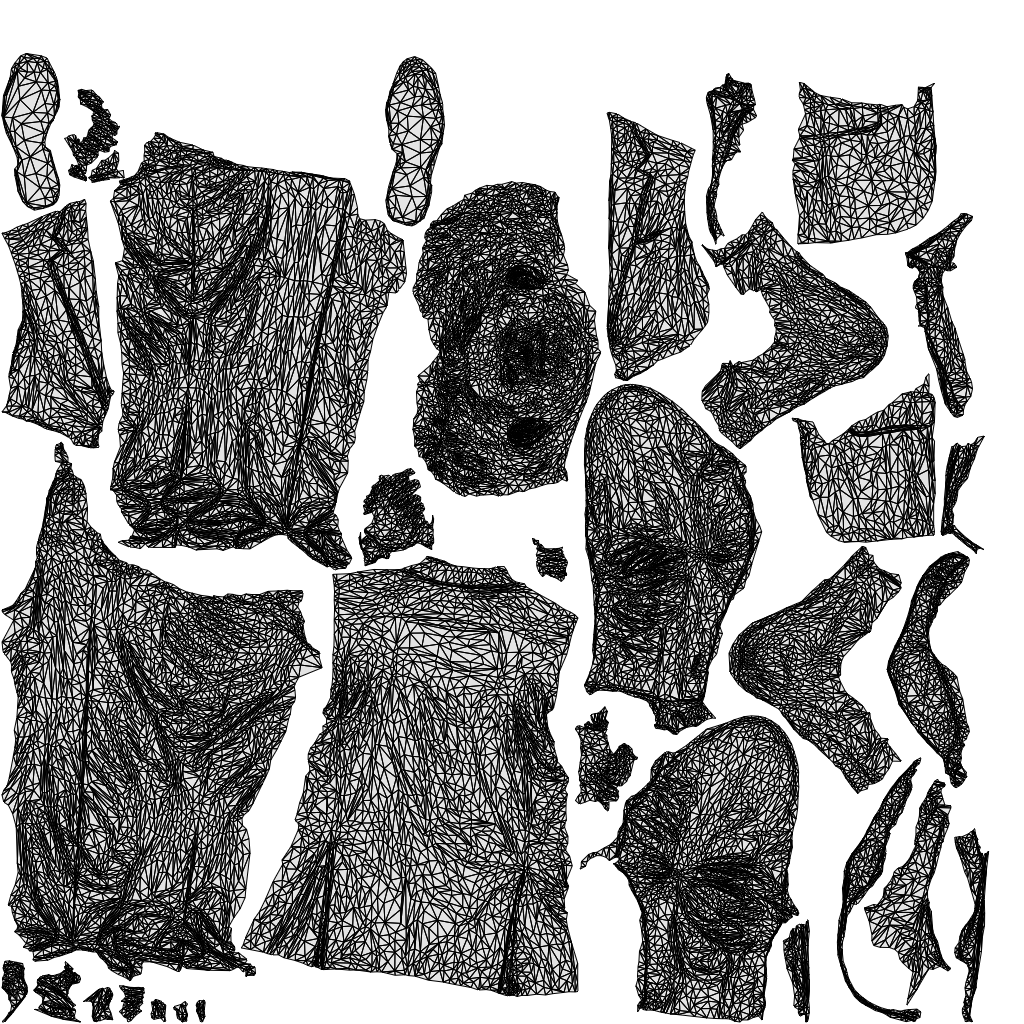 scanned 3D man business, photogrammetry people for Enscape and V-Ray, wireframe top-down view