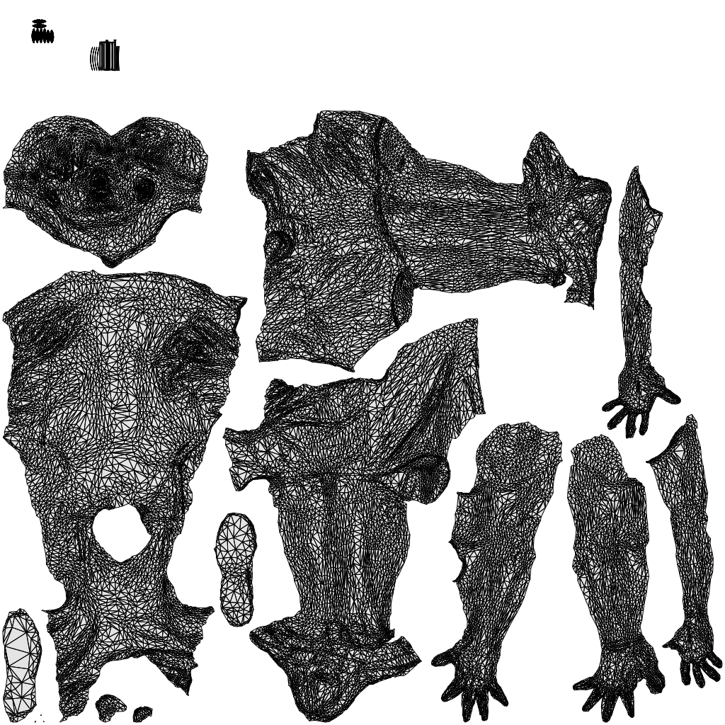 3D people model man sport, scanned human for 3ds Max rendering, wireframe top-down view