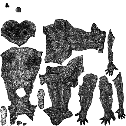 3D people model man sport, scanned human for 3ds Max rendering, wireframe top-down view