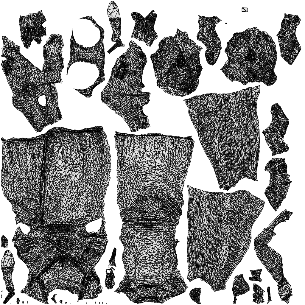 3D people model woman business standing, scanned human for 3ds Max rendering, wireframe top-down view