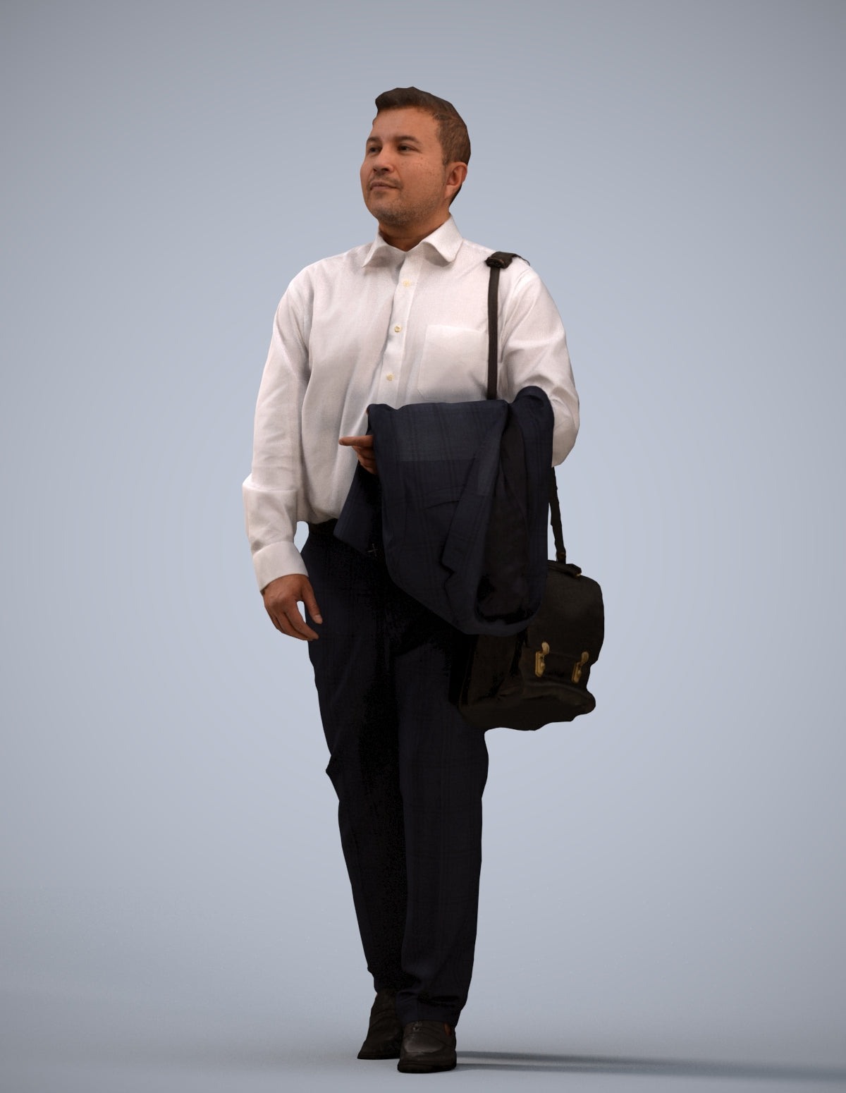 realistic 3D man business, scanned archviz people for Blender and 3ds Max