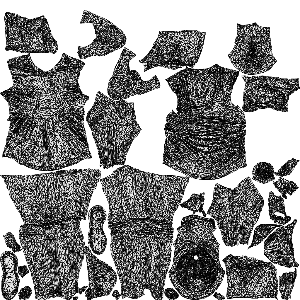 scanned 3D woman sport, photogrammetry people for Enscape and V-Ray, wireframe top-down view
