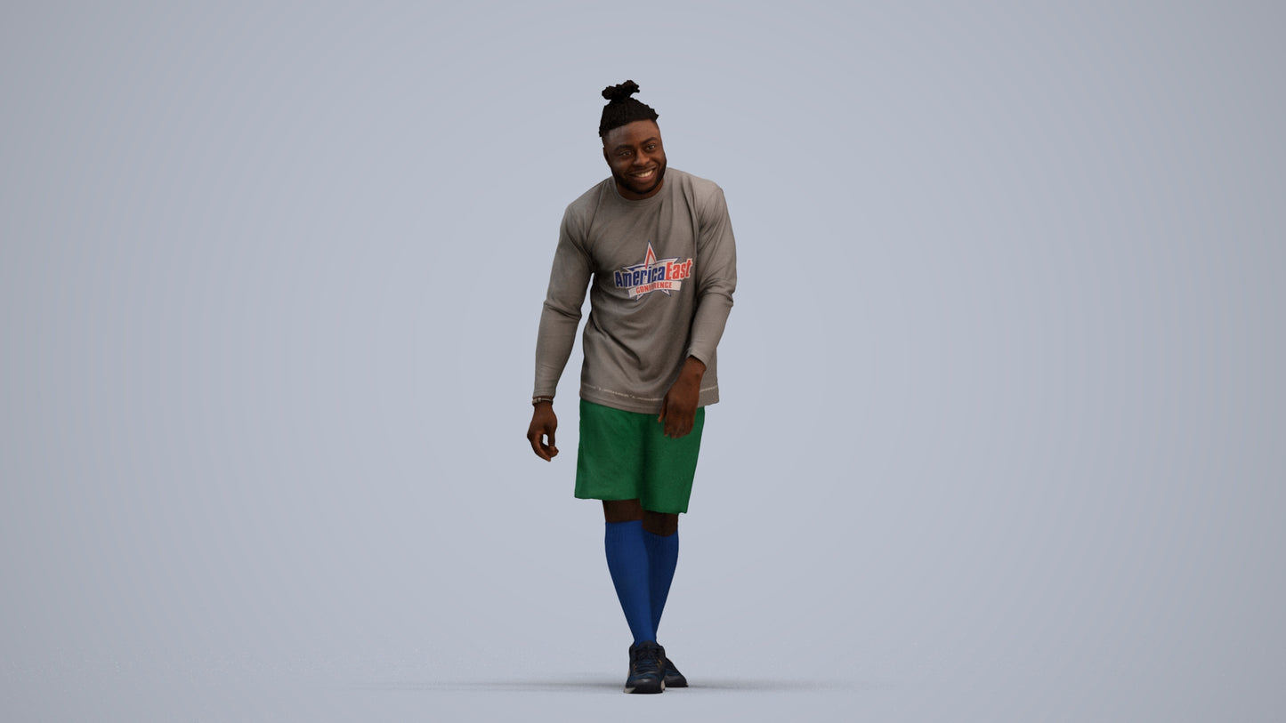 photogrammetry 3D man sport, realistic human model archviz FBX, standing pose render