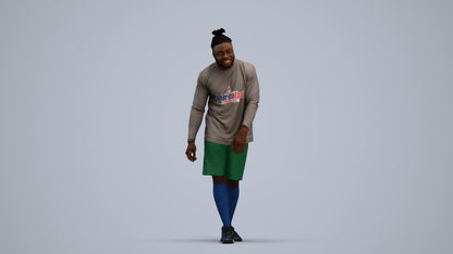 photogrammetry 3D man sport, realistic human model archviz FBX, standing pose render