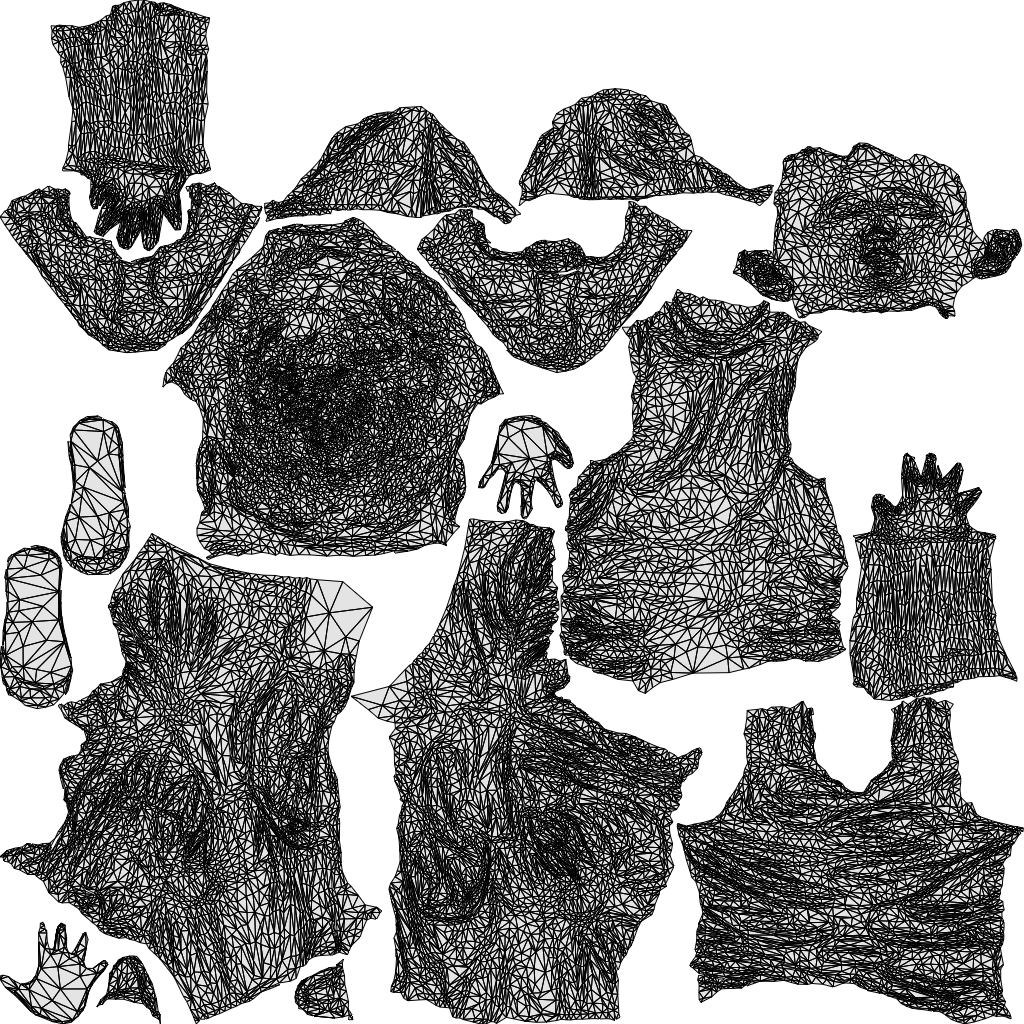 realistic 3D human boy casual kids, archviz people FBX OBJ for Blender, wireframe top-down view