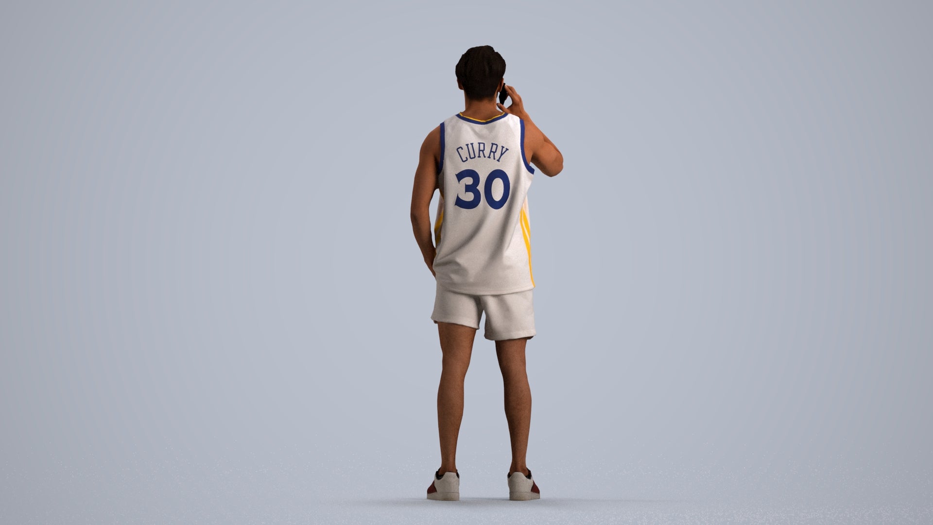 photogrammetry 3D man sport standing, realistic human model archviz FBX, front view render
