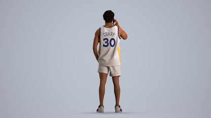 photogrammetry 3D man sport standing, realistic human model archviz FBX, front view render