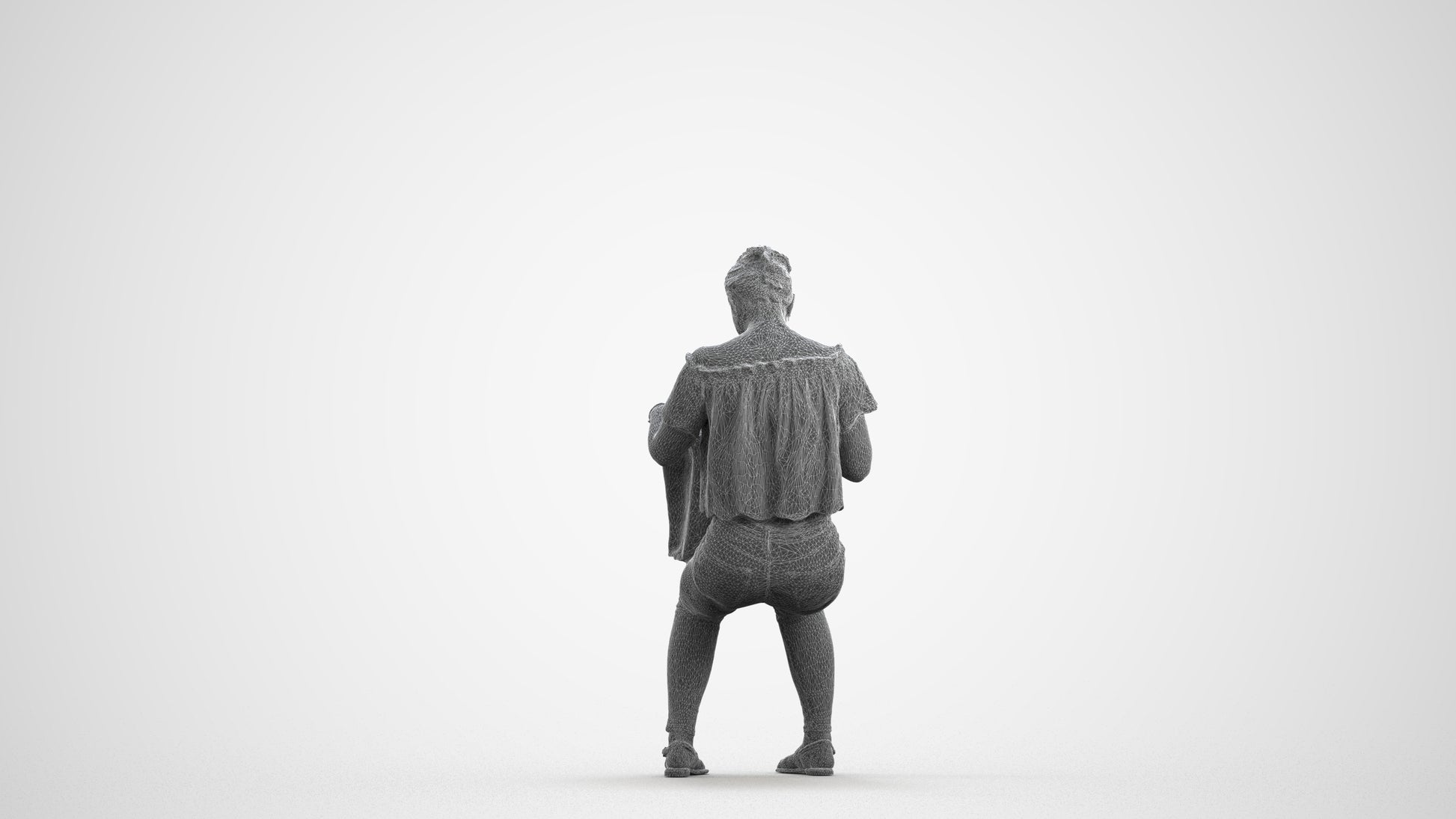 realistic 3D people woman business shopping, render-ready for V-Ray and Corona, FBX OBJ, wireframe front view