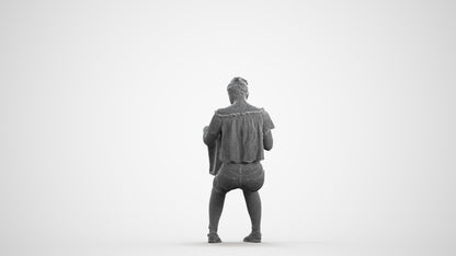 realistic 3D people woman business shopping, render-ready for V-Ray and Corona, FBX OBJ, wireframe front view
