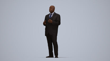 realistic 3D person business shopping, scanned archviz people for Blender and 3ds Max, top-down view render