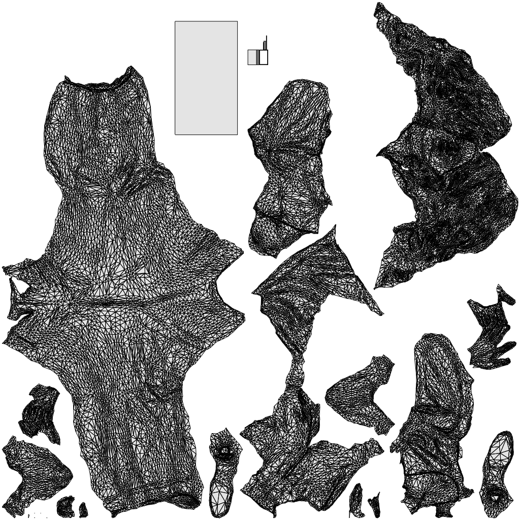 scanned 3D woman business standing, photogrammetry people for Enscape and V-Ray, wireframe top-down view