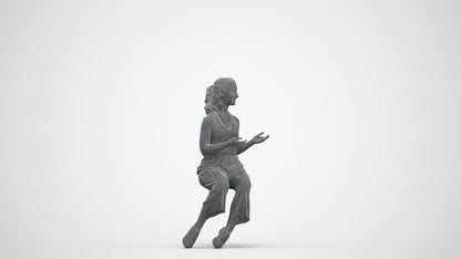 3D people model girl casual kids, scanned human for 3ds Max rendering, three-quarter front view render