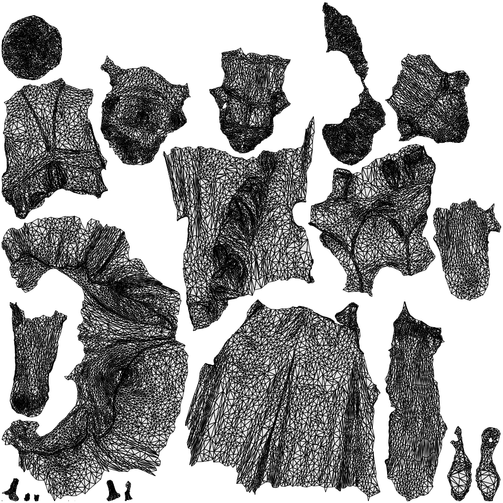 scanned 3D woman formal formalaffairs, photogrammetry people for Enscape and V-Ray, wireframe top-down view