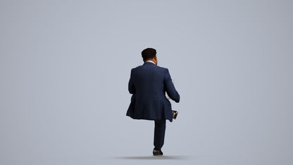 scanned 3D man business, photogrammetry people for Enscape and V-Ray, front view render