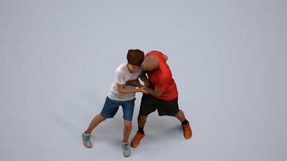 3D people model boy casual kids, scanned human for 3ds Max rendering, back view render