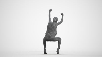 realistic 3D people woman casual sitting, render-ready for V-Ray and Corona, FBX OBJ, wireframe front view