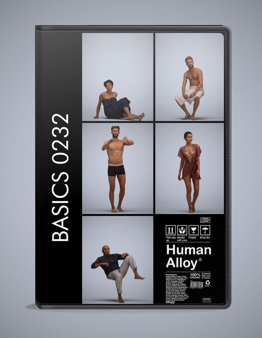 realistic 3D people bathroom set, 5 render-ready models for V-Ray and Corona