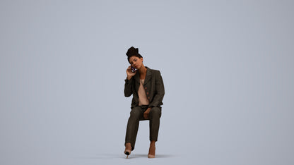 realistic 3D people woman business, render-ready for V-Ray and Corona, FBX OBJ, standing pose render
