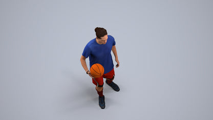 photogrammetry 3D man sport, realistic human model archviz FBX, back view render
