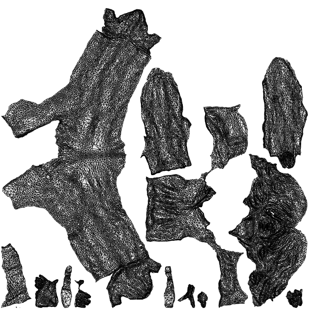 3D scanned woman walking business, photorealistic archviz people for Enscape and SketchUp, wireframe top-down view