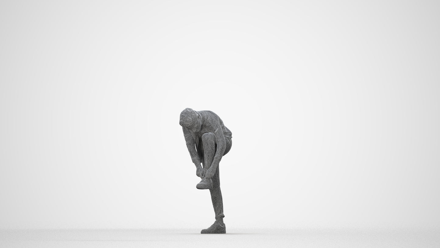 realistic 3D people boy casual kids, render-ready for V-Ray and Corona, FBX OBJ, wireframe back view