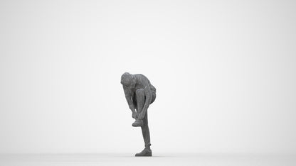 realistic 3D people boy casual kids, render-ready for V-Ray and Corona, FBX OBJ, wireframe back view