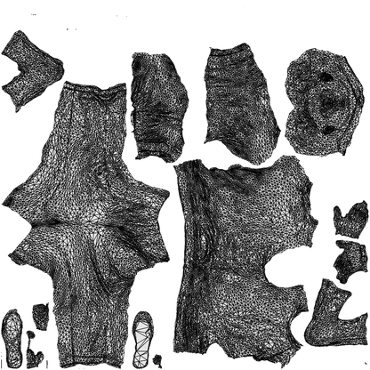 3D people model man casual cycling, scanned human for 3ds Max rendering, wireframe top-down view