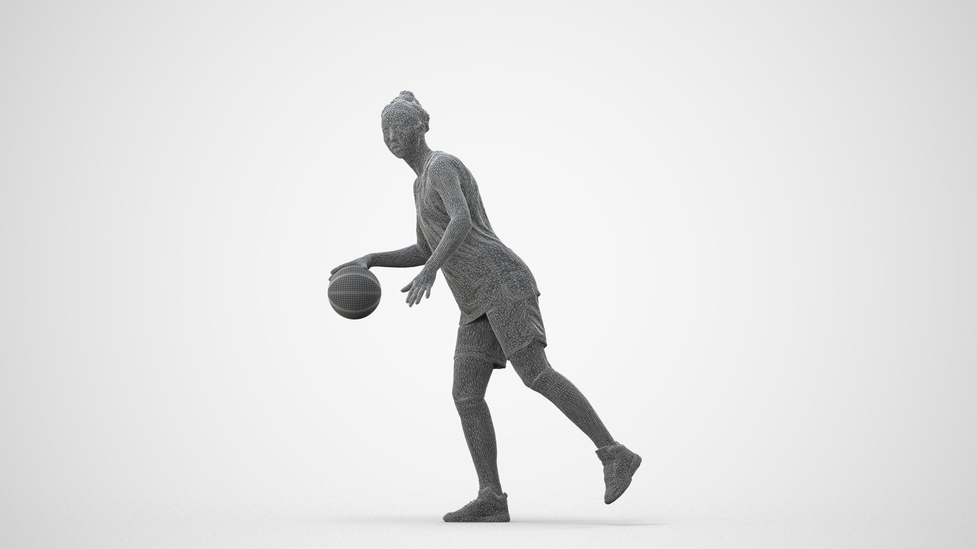 realistic 3D people woman sport, render-ready for V-Ray and Corona, FBX OBJ, square thumbnail