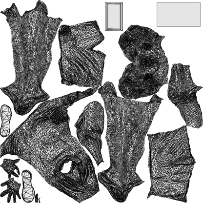 scanned 3D woman casual standing, photogrammetry people for Enscape and V-Ray, wireframe top-down view