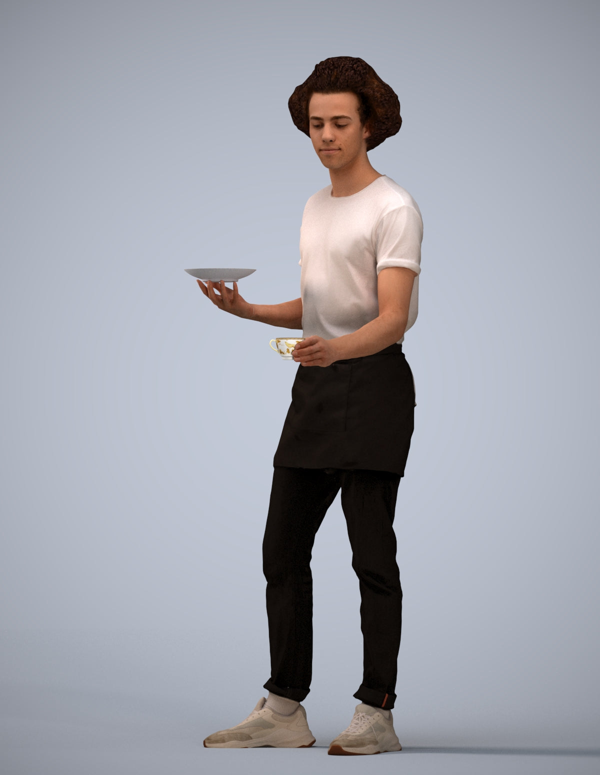 realistic 3D people man standing, render-ready for V-Ray and Corona, FBX OBJ
