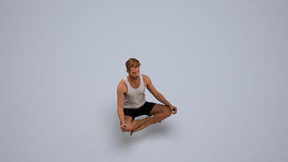 realistic 3D people man sport, render-ready for V-Ray and Corona, FBX OBJ, back view render