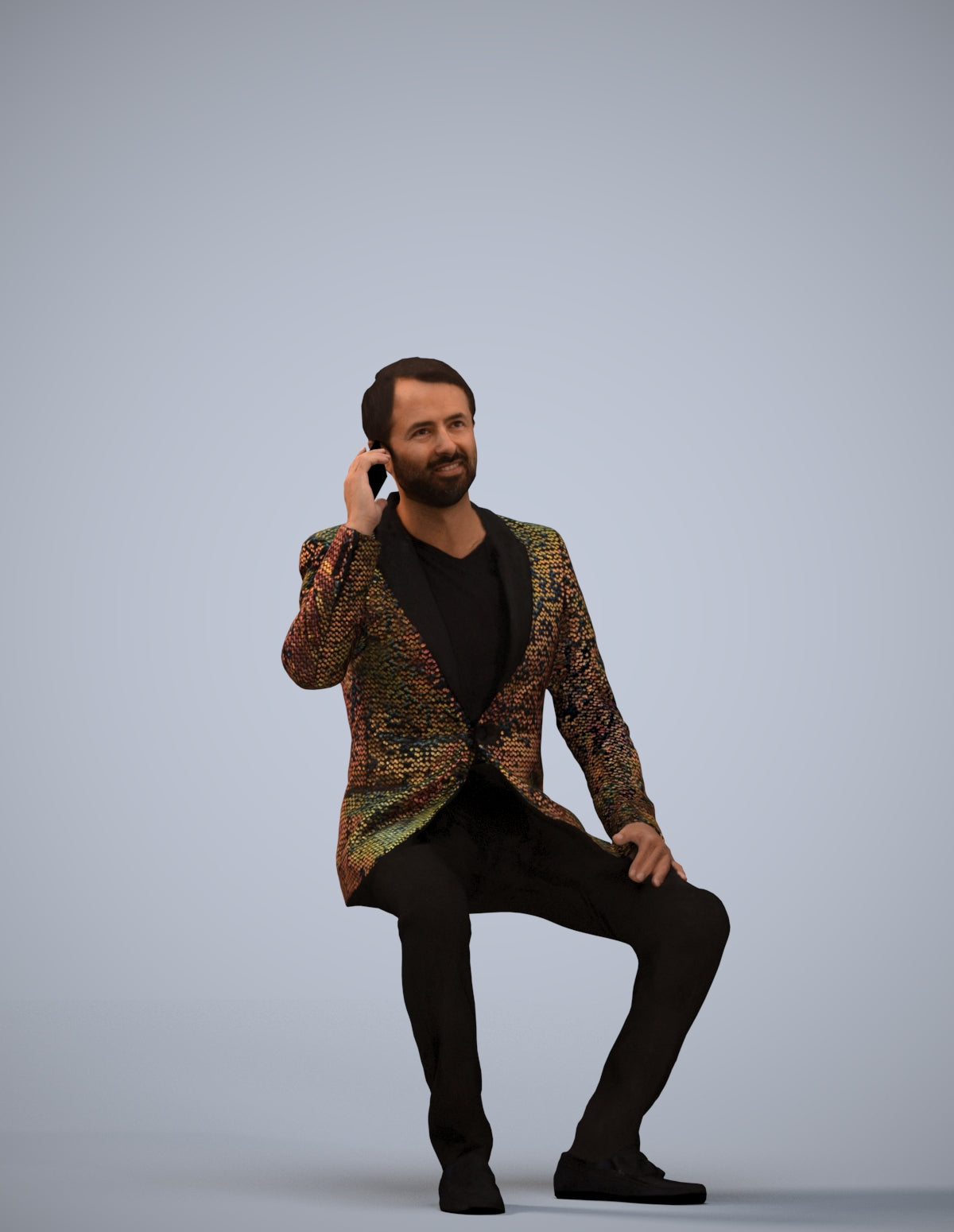 3D scanned man formalaffairs formal, photorealistic archviz people for Enscape and SketchUp