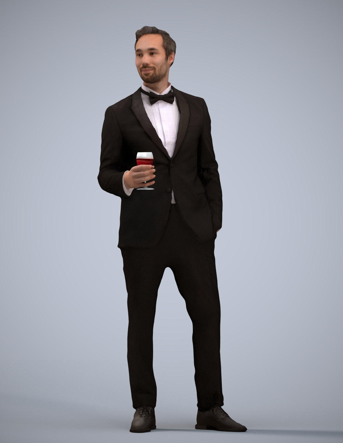 scanned 3D man formal formalaffairs, photogrammetry people for Enscape and V-Ray