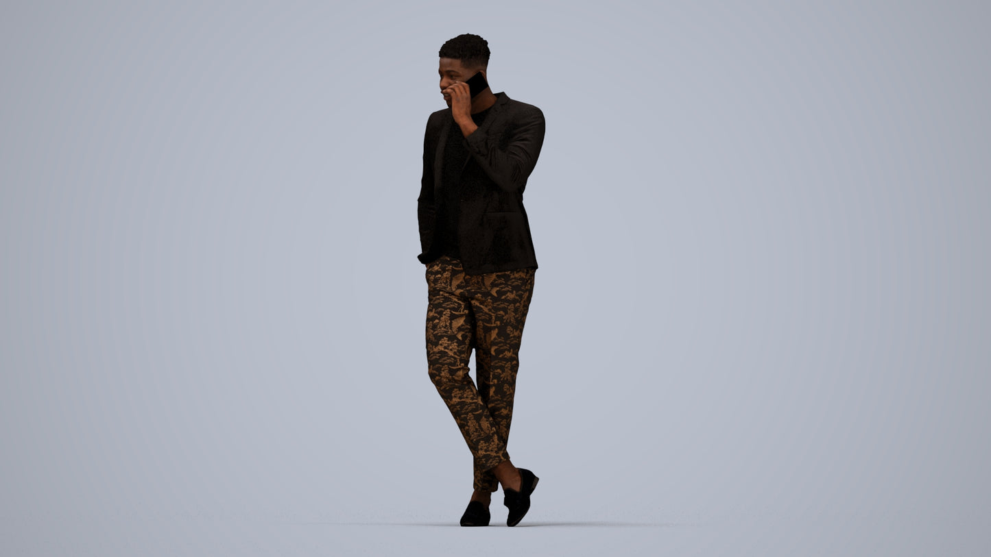 scanned 3D man formal formalaffairs, photogrammetry people for Enscape and V-Ray, top-down view render