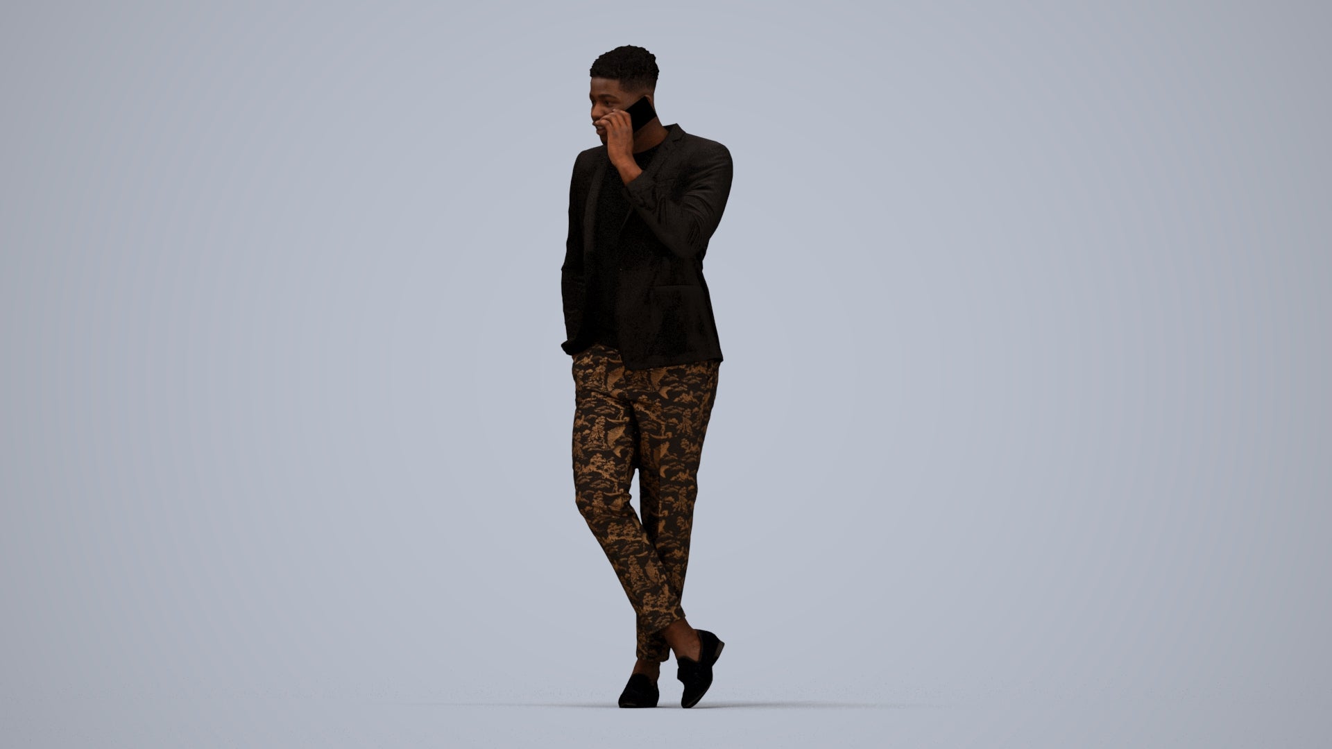 scanned 3D man formal formalaffairs, photogrammetry people for Enscape and V-Ray, top-down view render