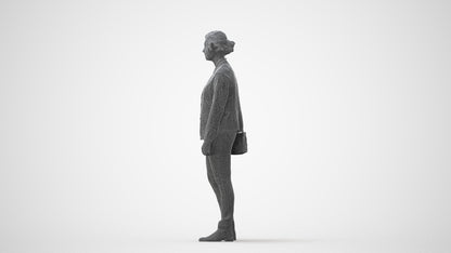 realistic 3D human woman business, archviz people FBX OBJ for Blender, square thumbnail