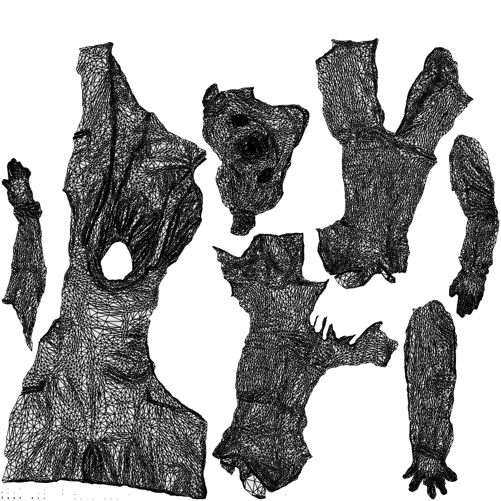 realistic 3D people woman business standing, render-ready for V-Ray and Corona, FBX OBJ, wireframe top-down view