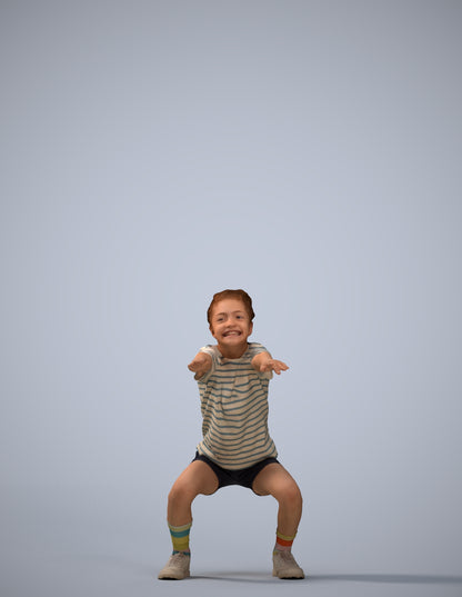realistic 3D people girl casual kids, render-ready for V-Ray and Corona, FBX OBJ