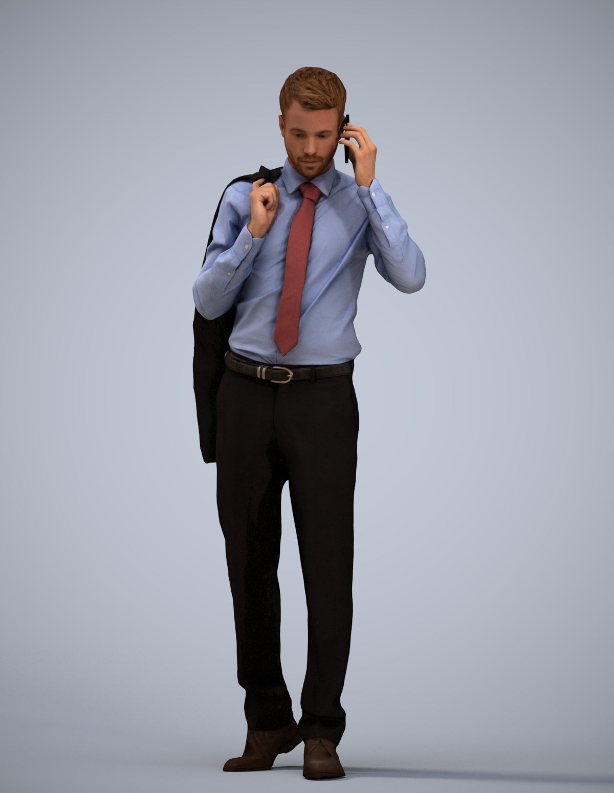 realistic 3D man business, scanned archviz people for Blender and 3ds Max