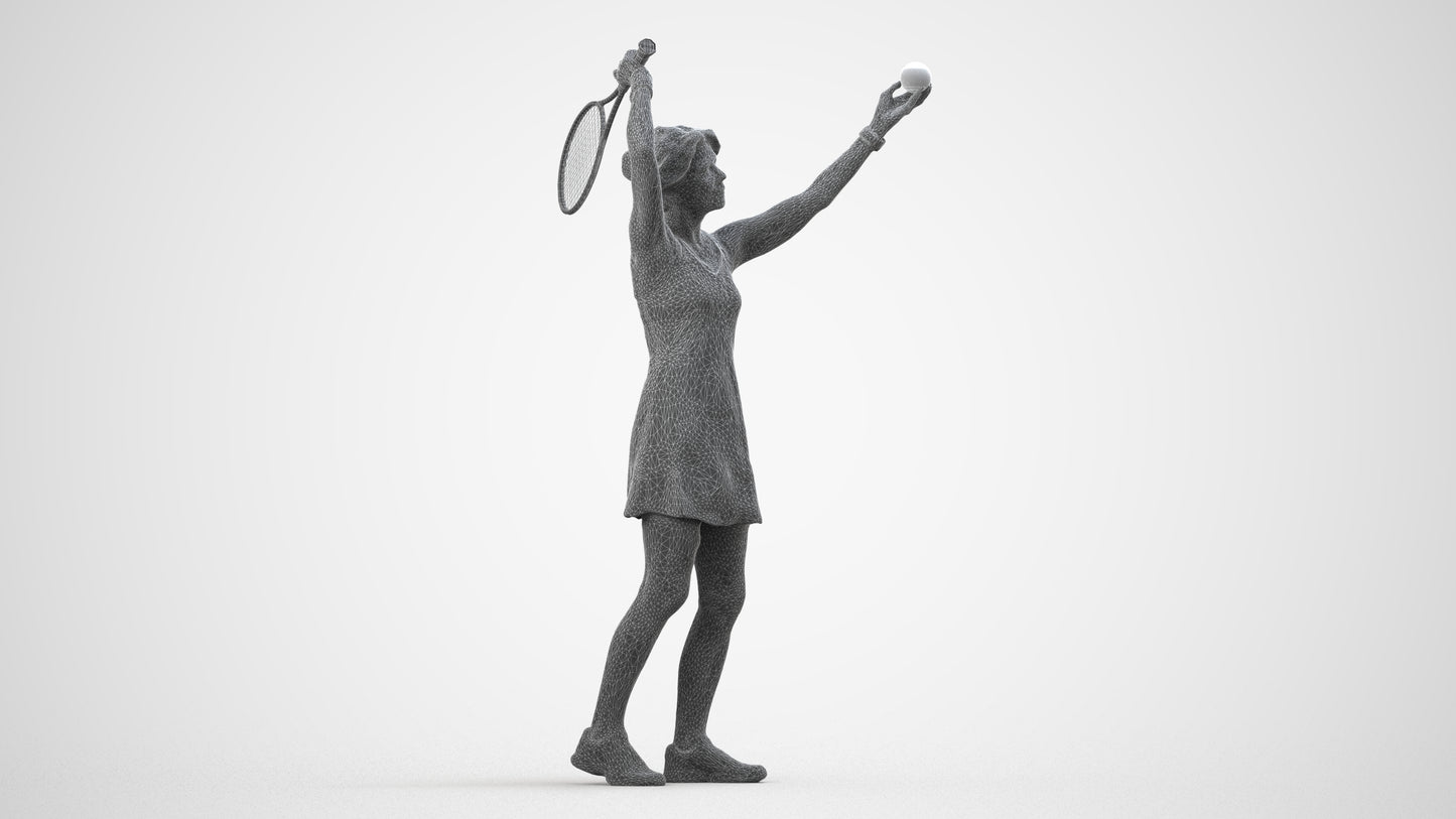 scanned 3D woman sport, photogrammetry people for Enscape and V-Ray, wireframe side view