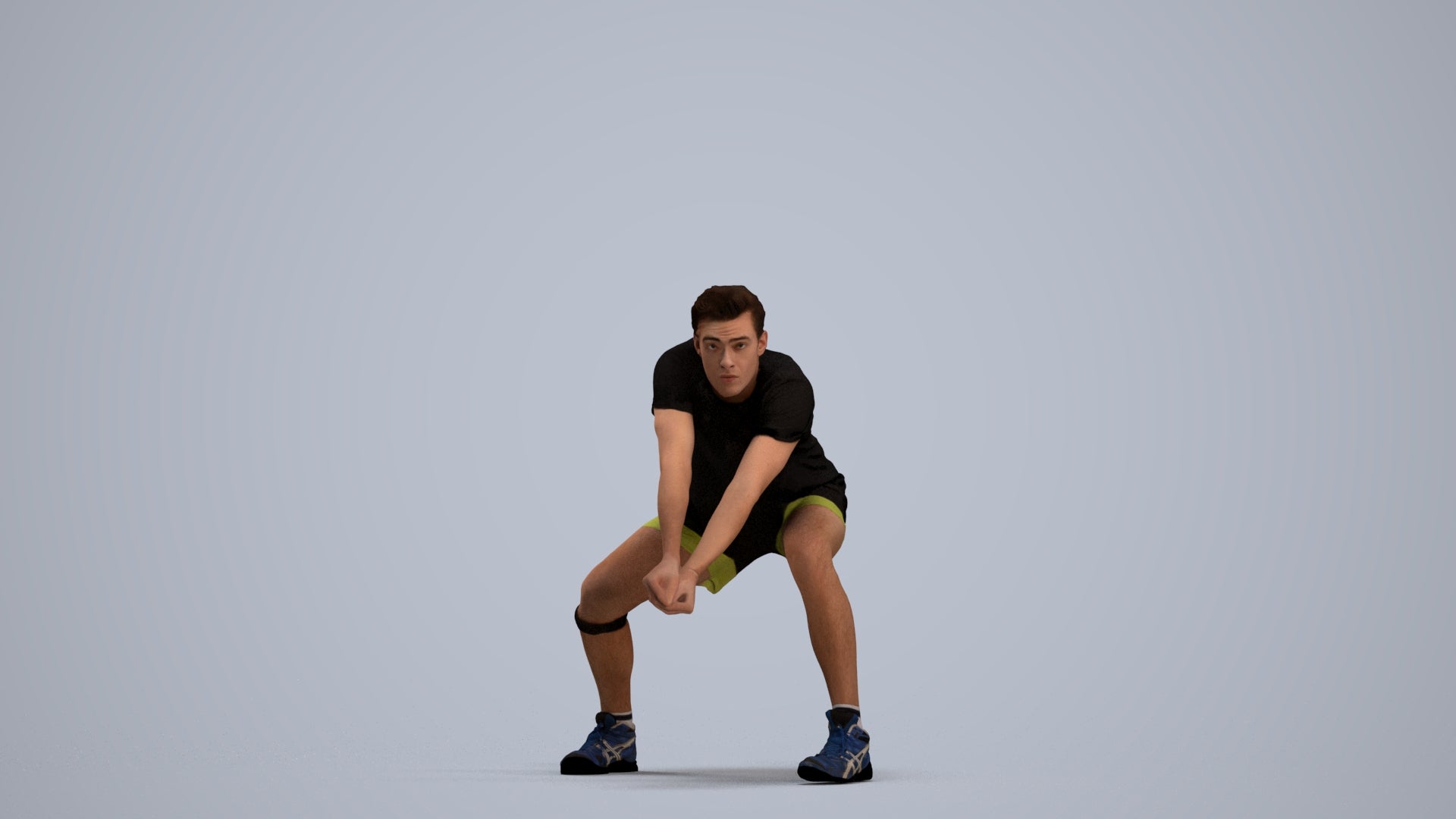 scanned 3D man sport, photogrammetry people for Enscape and V-Ray, standing pose render