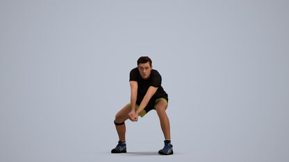 scanned 3D man sport, photogrammetry people for Enscape and V-Ray, standing pose render
